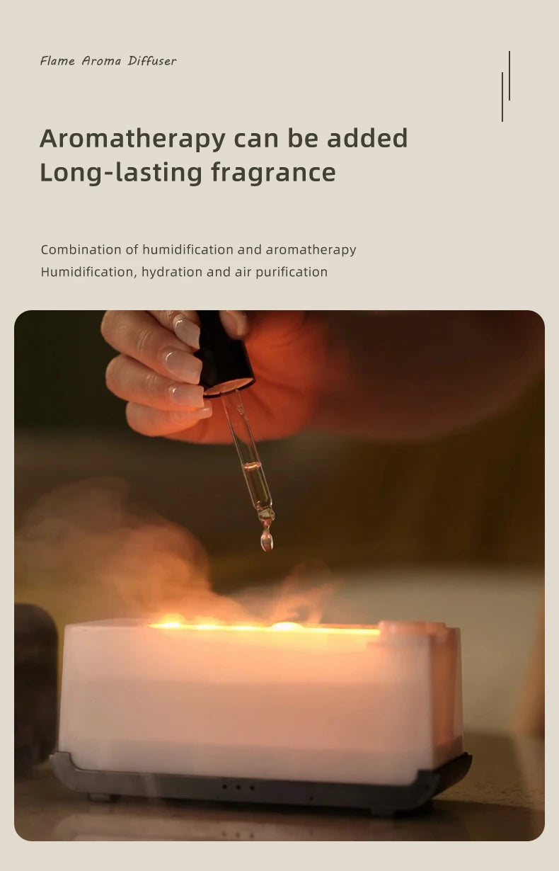 Flame Aromatherapy Mini Air Humidifier