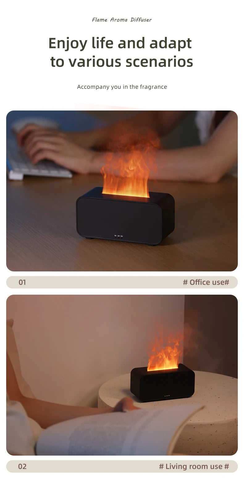 Flame Aromatherapy Mini Air Humidifier