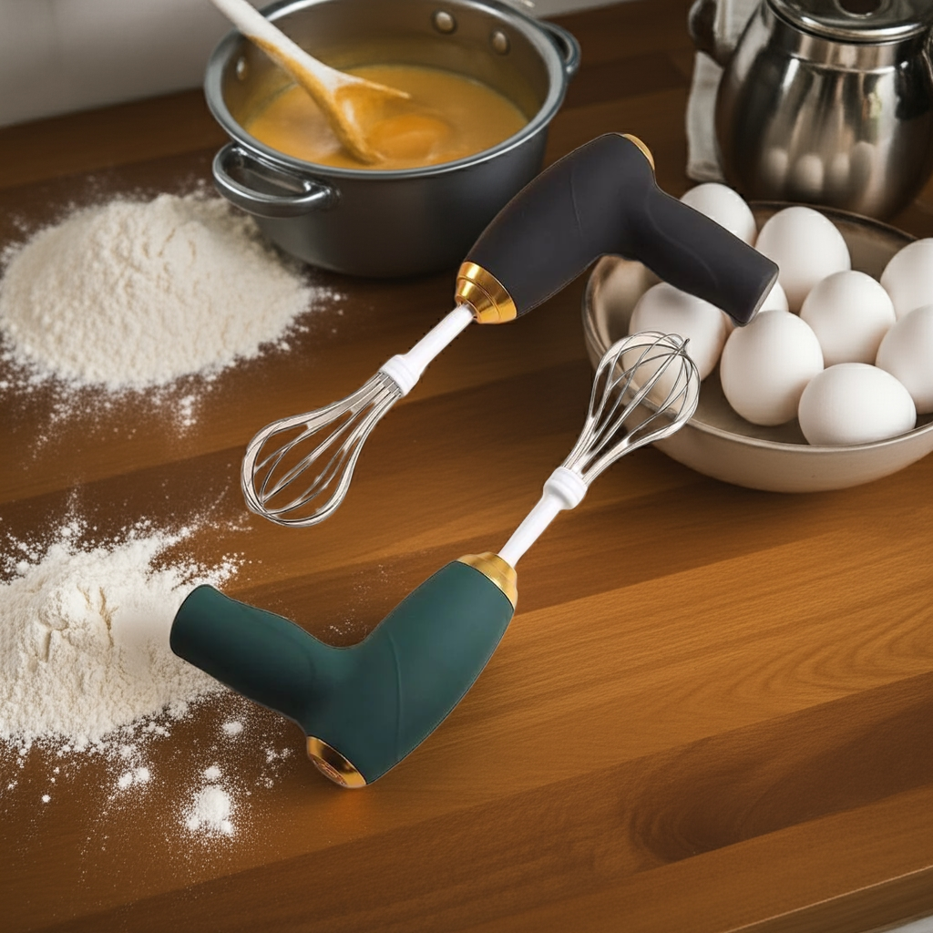 USB charging egg beater, stainless steel handheld cream whisk, multifunctional complementary food, coffee, milk froth mixer