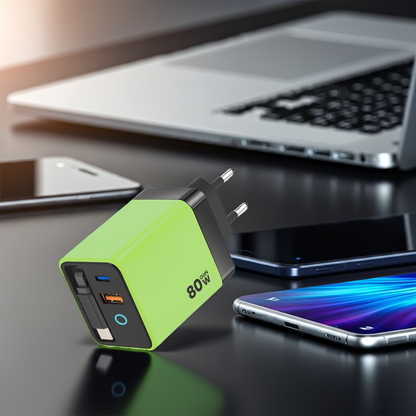80W 3-in-1 Fast Charger